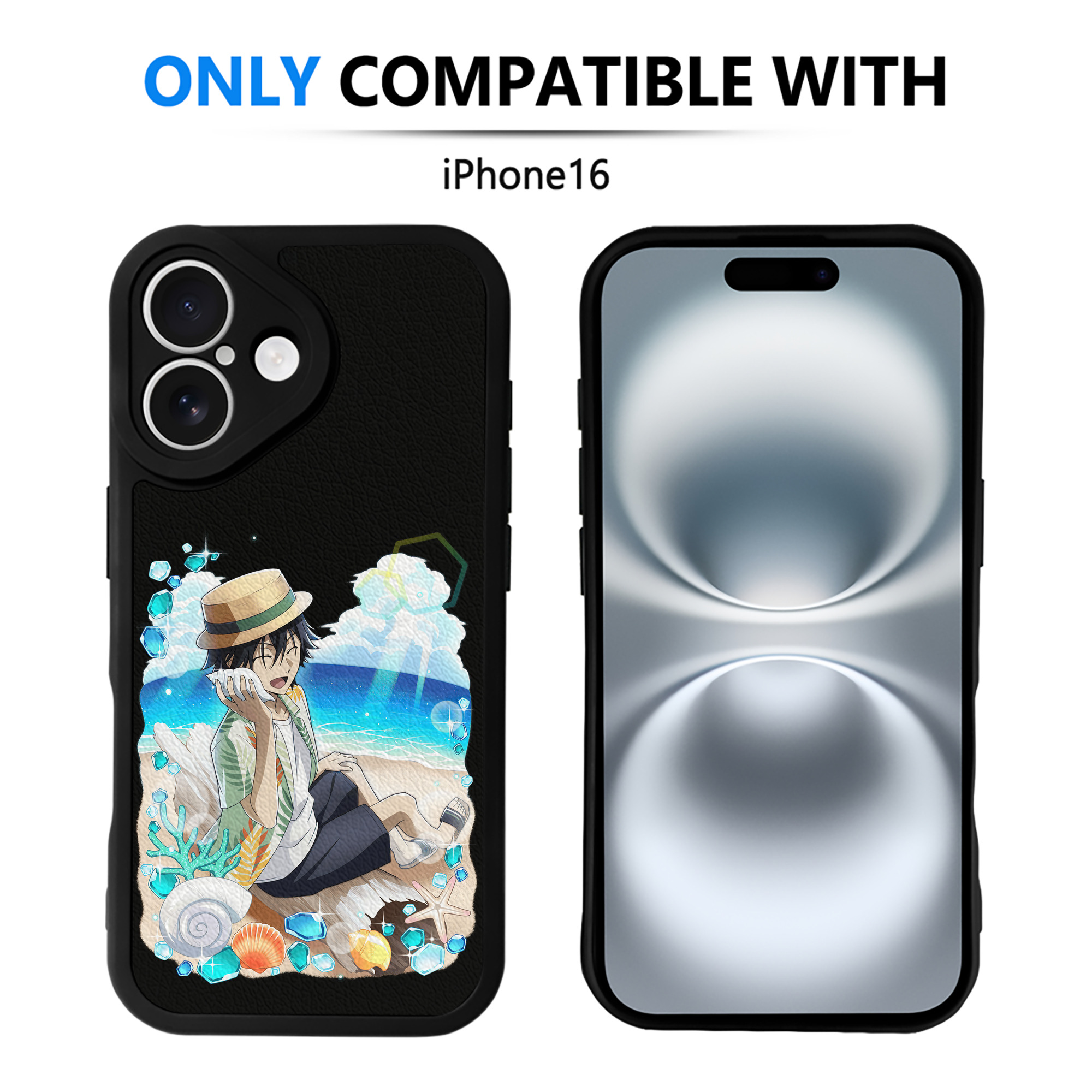 （画像用） 文豪ストレイドッグス Bungo Stray Dogs 【iPhone 16シリーズ対応】シリコンスマホケース（レザー調） 材質：シリコン